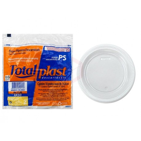 PRATO DESCARTAVEL TOTALPLAST 14,8CM C/10UN