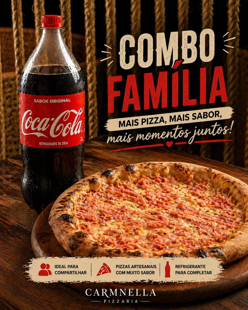 COMBO FAMÍLIA - PIZZA GG + COCA ZERO 2L