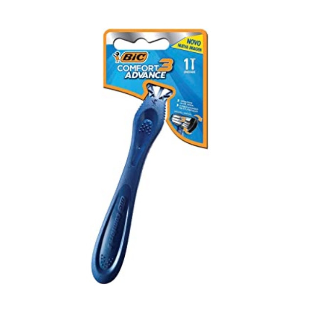 APARELHO BARBEAR BIC COMFORT3 PELE NORMAL (AZUL)