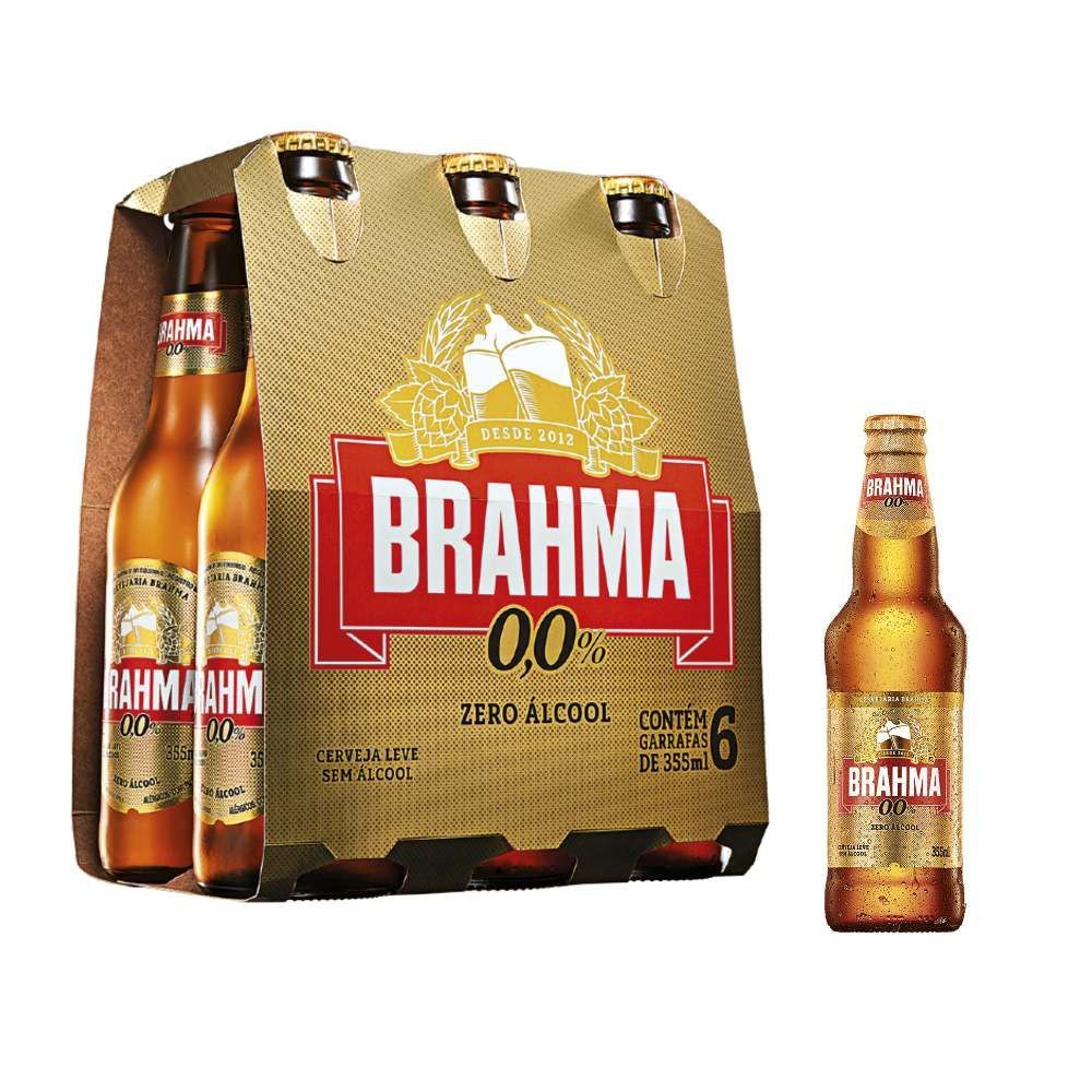 CERVEJA BRAHMA CHOPP ZERO LN 355ML PACK 6 UN
