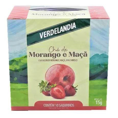 CHA MORANGO E MACA 10 SACHE 15G