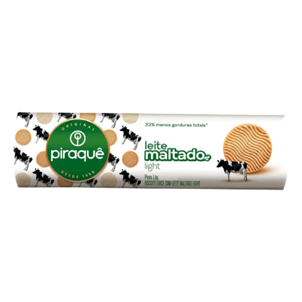 Biscoito Piraquê leite Maltado Light 132g