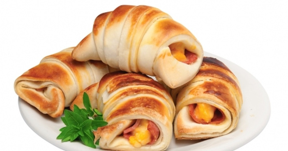 Croissant de queijo com presunto