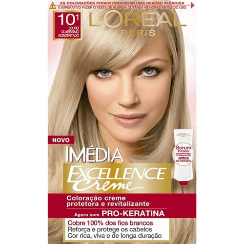 Tintura para Cabelo Loreal Imedia 10.1 Louro Clarissimo Acinzentado Embalagem 1 Un