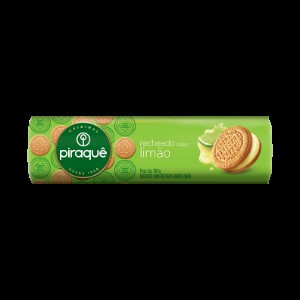 BISCOITO RECHEADO SABOR LIMAO PIRAQUE 160G