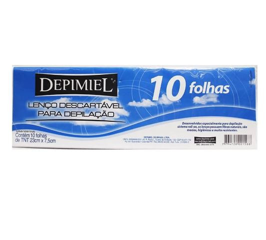 LENCO DESC P/ DEPILACAO 10 FOLHAS DEPIMIEL