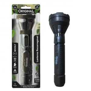 LANTERNA ORIGINAL BIVOLT RECARREGAVEL 3W 1LED 