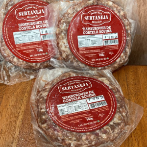 HAMBURGUER DE COSTELA  BOVINO 3 UNI 450G