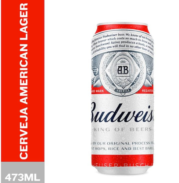 Cerveja American Lager Budweiser 473ml
