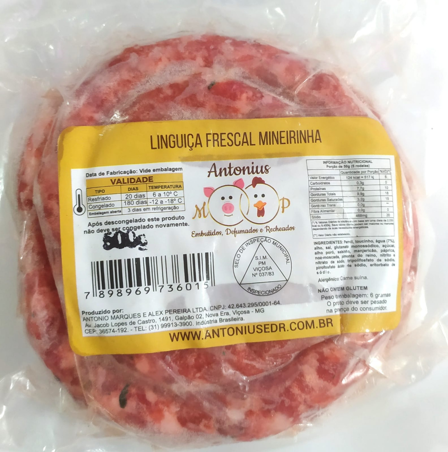 LINGUIÇA MINEIRINHA ANTONIUS 500G