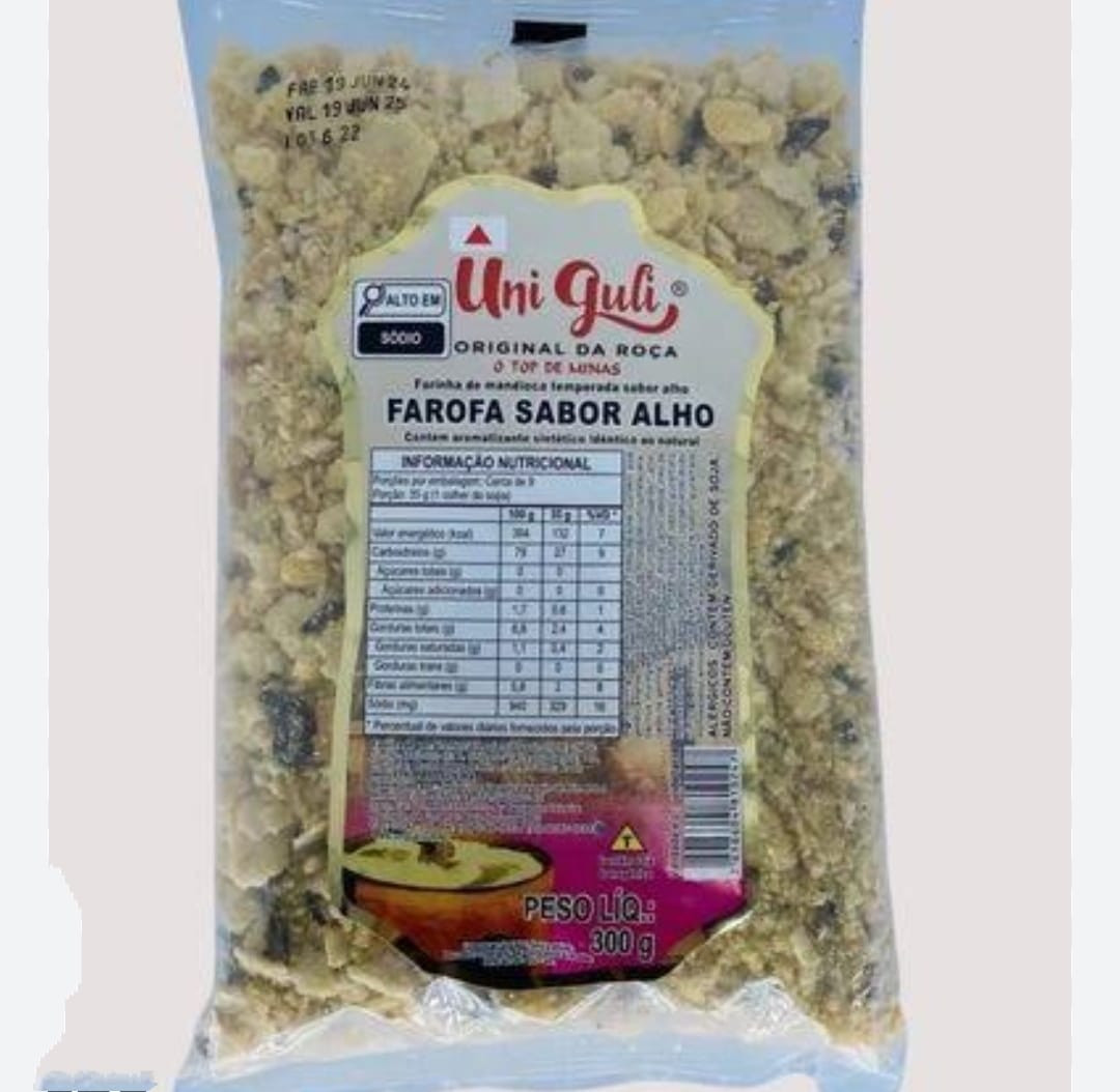 FAROFA PRONTA SABOR ALHO UNI GULI 300G