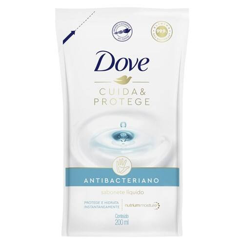 Sabonete Líquido Cuida & Protege Antibacteriano Dove Refil 200ml