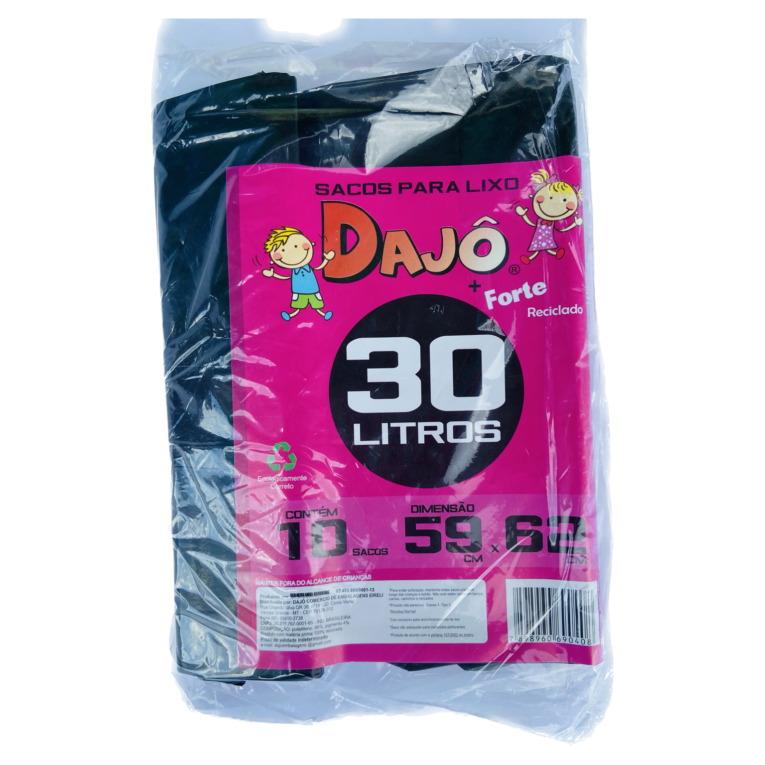 SACO P/ LIXO DAJO 30L C/10UN¬