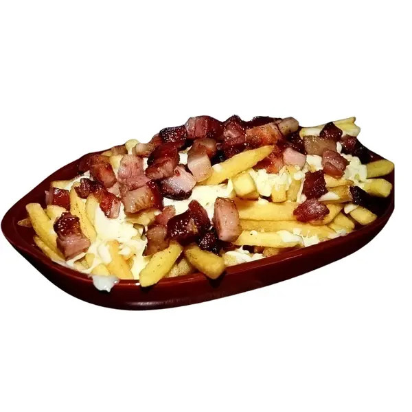 Porção de Fritas com Bacon e queijo