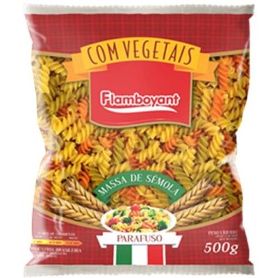Macarrão Parafuso Flamboyant com Sêmola Embalagem 500g