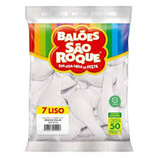 BALAO SAO ROQUE N7 LISO BRANCO POLAR C/50UN