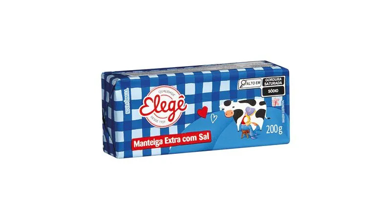 Manteiga Elege Tablete 200g C/Sal