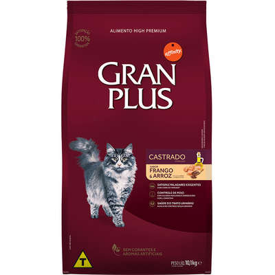 Ração Affinity PetCare GranPlus Frango e Arroz para Gatos Castrados Adultos 10,1kg