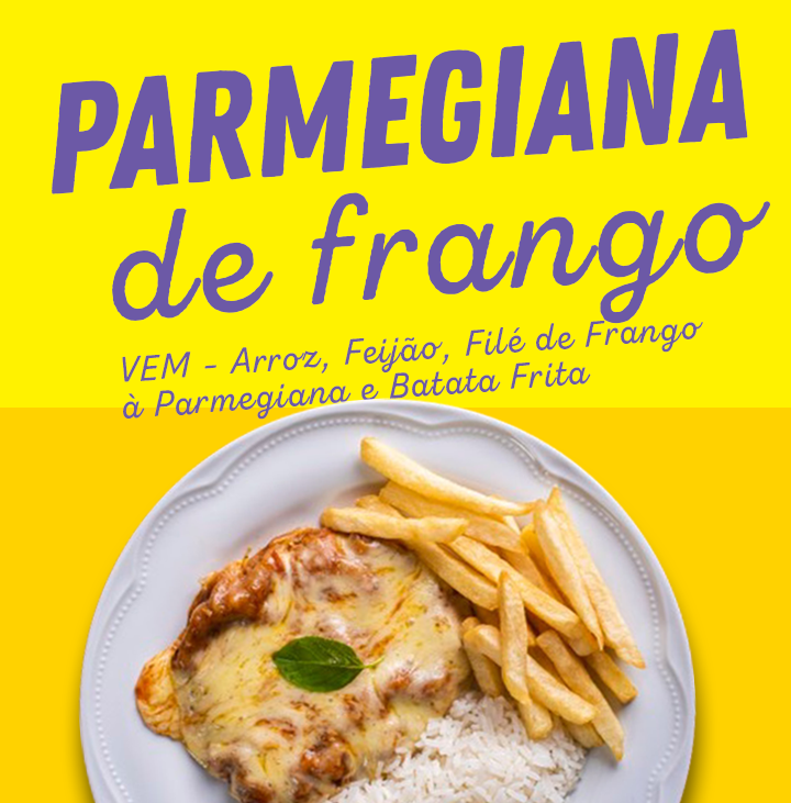 FILÉ DE FRANGO PARMEGIANA