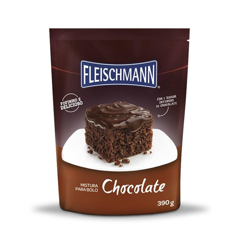 Mistura p/ bolo fleischmann chocolate 390g