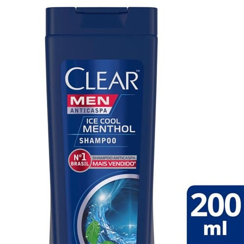 Shampoo Anticaspa Men Ice Cool Menthol Clear 200ml