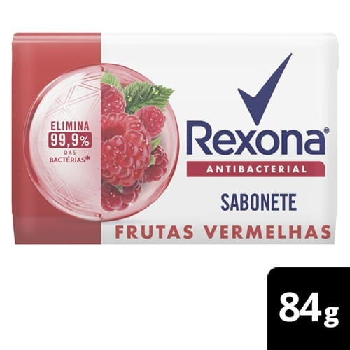 Sabonete em Barra Antibacterial Frutas Vermelhas Rexona 84g