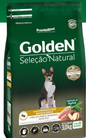 Golden Natural Porte Peq Frango & Batata Doce 3kg 