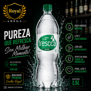 AGUA FRESCA COM GAS 1,5L