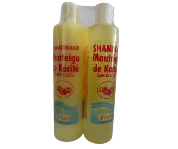 KIT SHAMPOO E COND MANTEIGA DE KARITE 470ML AGATA