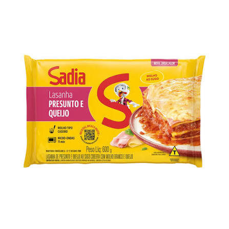 lasanha sadia 600g presunto e queijo 
