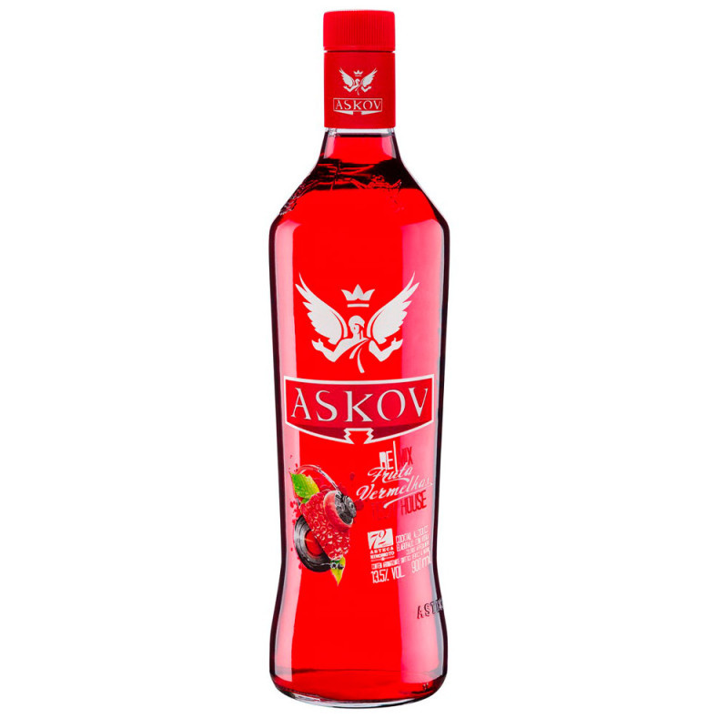 VODKA ASKOV FRUTAS VERMELHAS 900ML