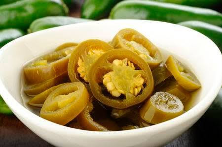 Porção de pimenta jalapeno
