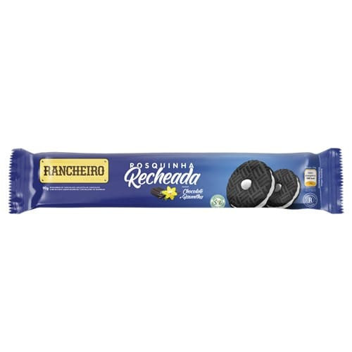 Biscoito Doce Recheado Rancheiro Chocolate e Baunilha 90g