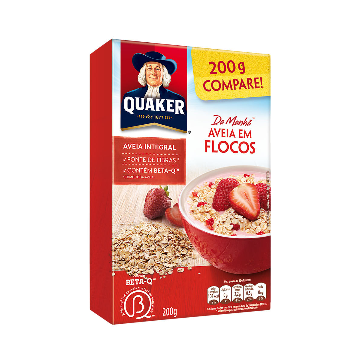 Aveia em flocos Quaker 165g