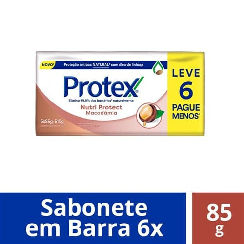 Sabonete em Barra Nutri Protect Macadâmia Protex 85g com 6un