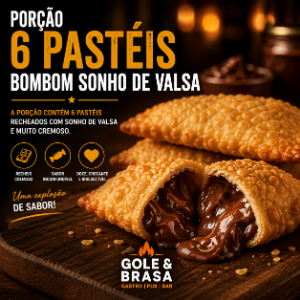PORCAO 6 PASTEIS BOMBOM SONHO DE VALSA