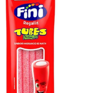 FINI TUBES AZEDINHO SABOR MORANGO E NATA