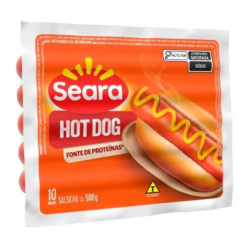 SALSICHA HOT DOG SEARA PACOTE 500G 