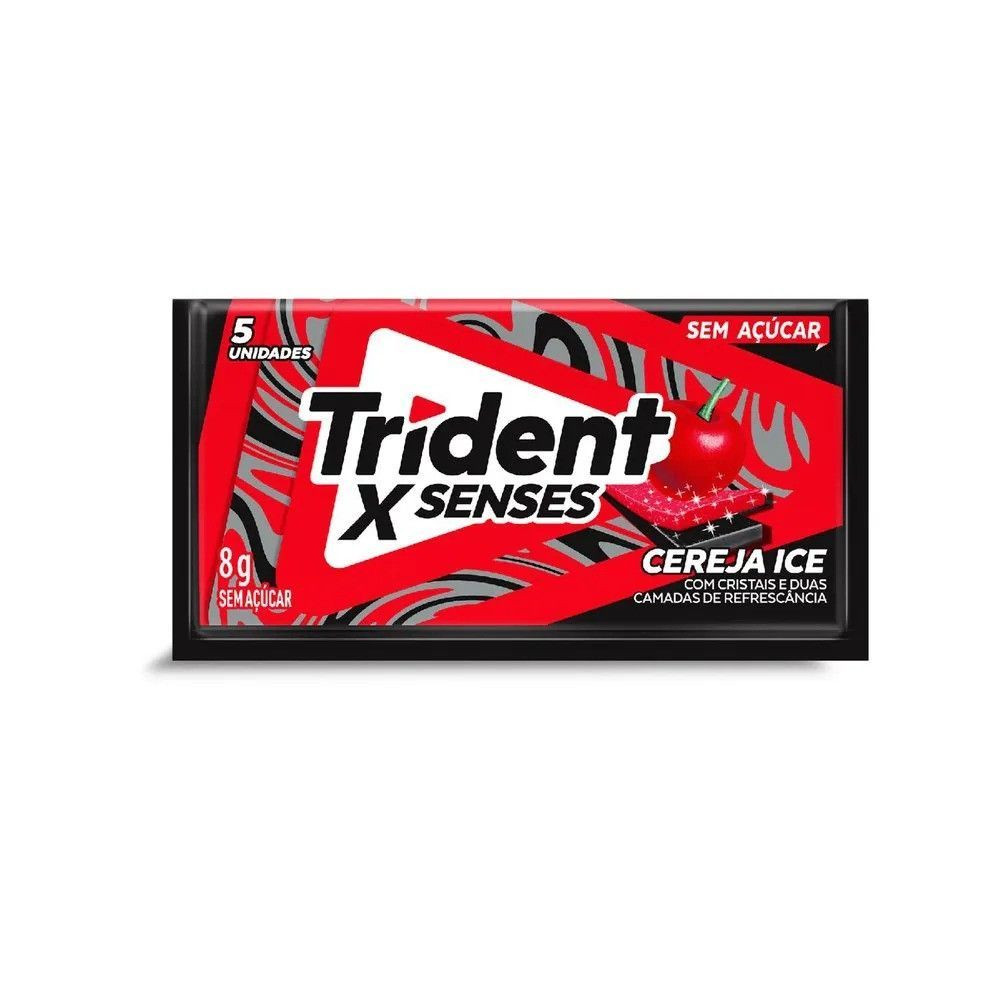 CHICLETE TRIDENT FRESH CEREJA ICE 8GR
