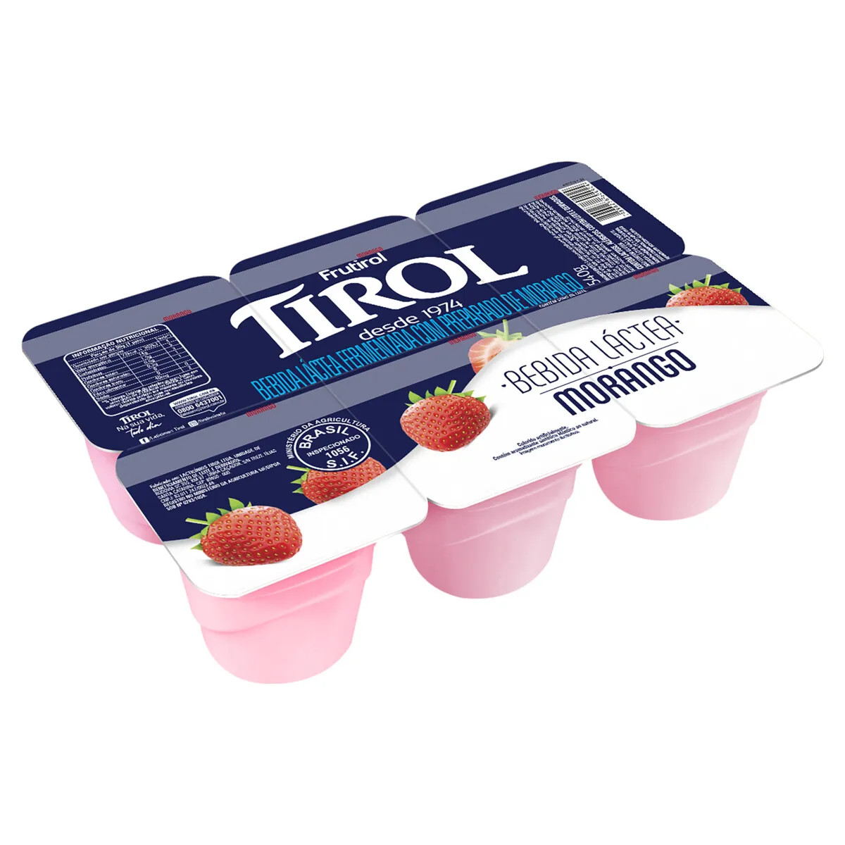 BEBIDA LÁCTEA TIROL POLPA MORANGO BDJ 480G