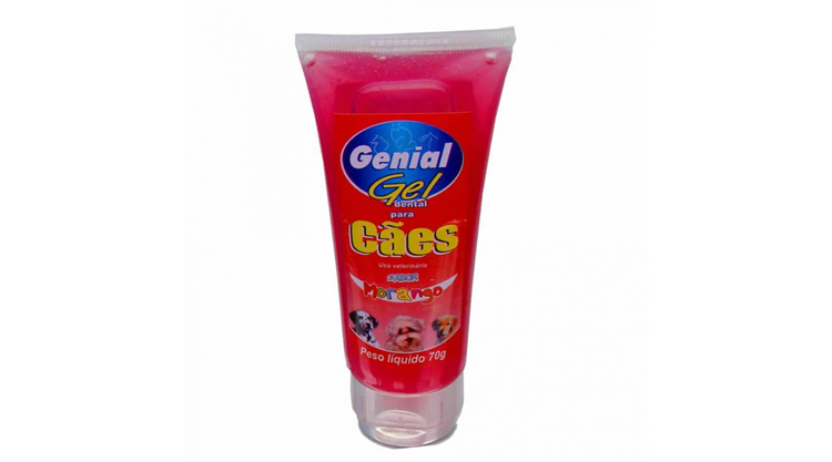 Genial Gel dental para cães - Sabor Morango