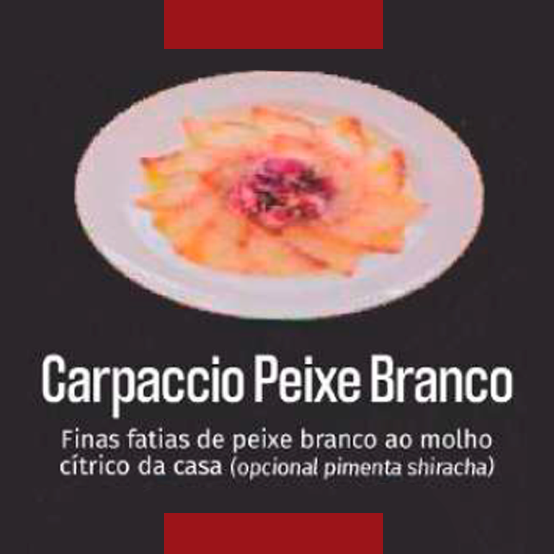 Carpaccio de Peixe Branco - 20 Fatias
