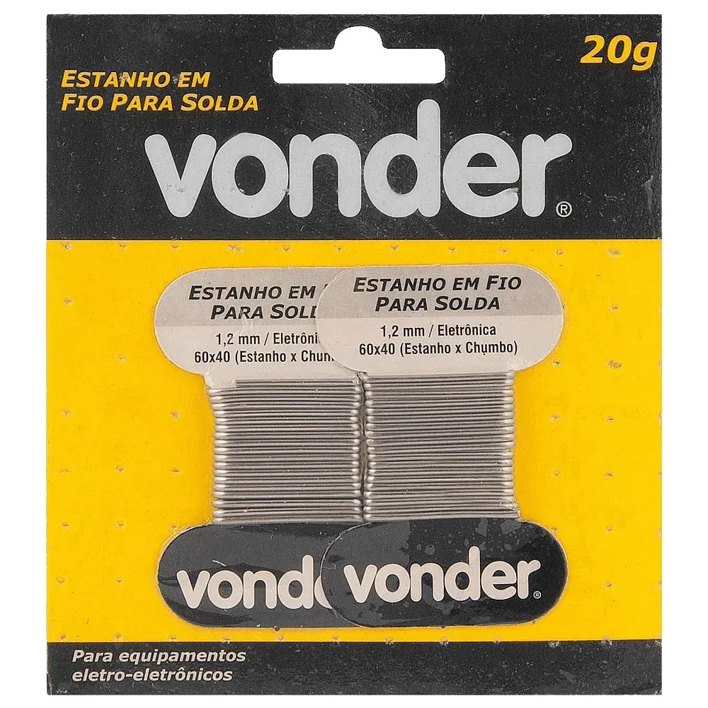 Tubo de Estanho em Fio 20g Vonder 1,2mm