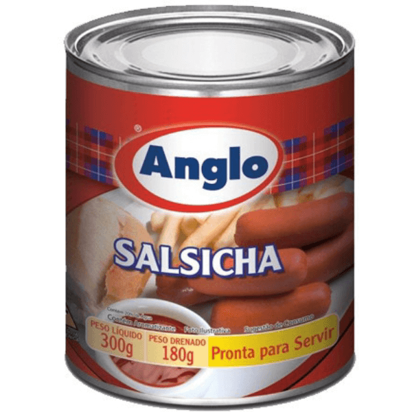 SALSICHA EM CONSERVA ANGLO LT300G