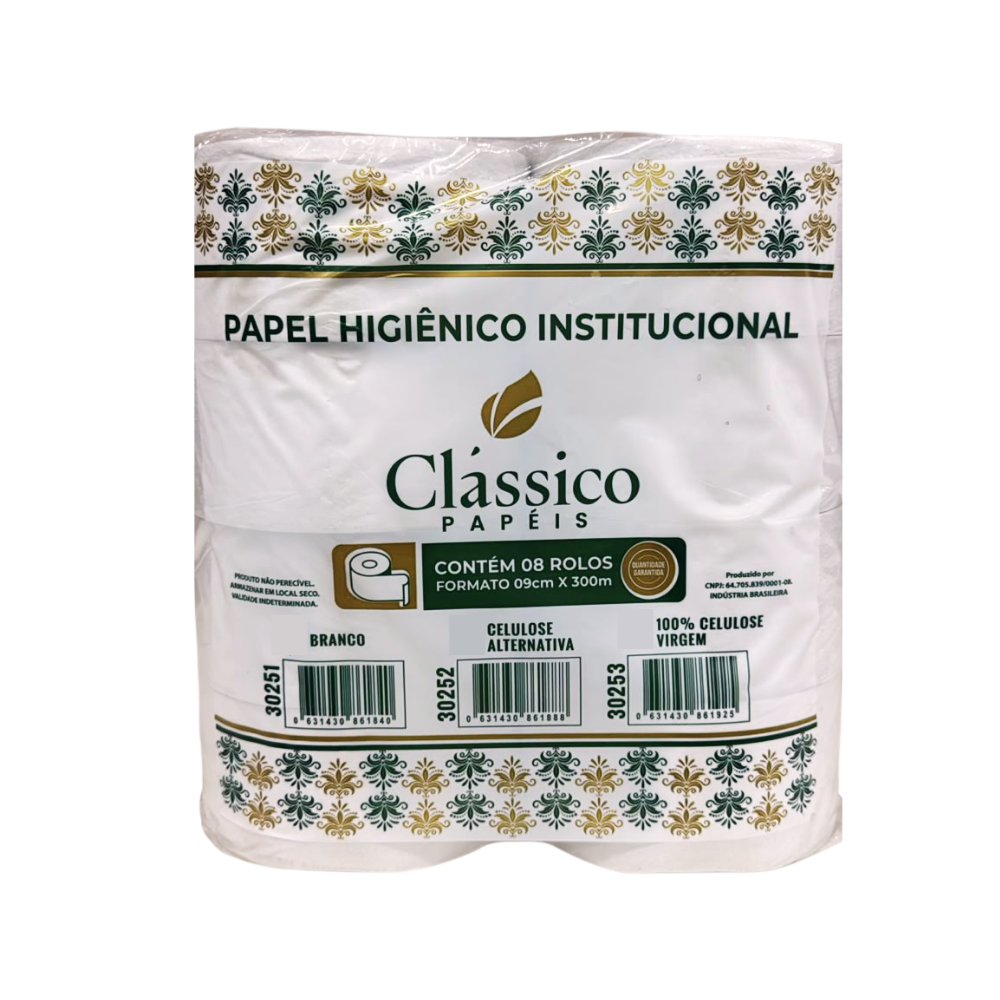 PAPEL HIG CLASSICO 100% CEL 09X300 FD C8