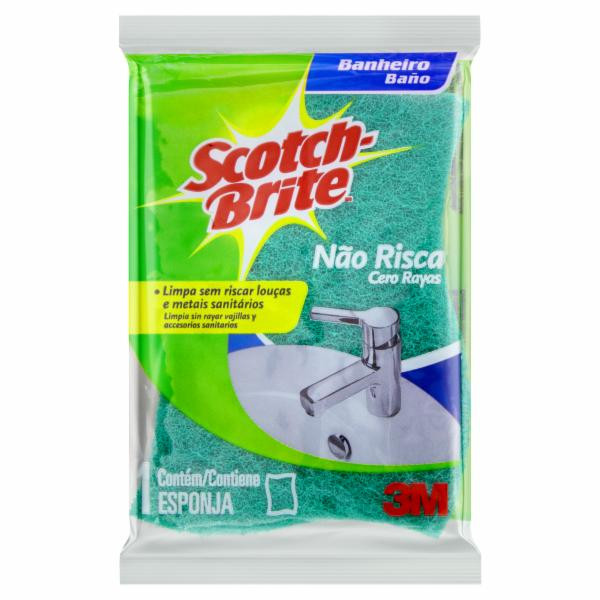 ESPONJA MULTIUSO SCOTCH BRITE NAO RISCA BANHEIRO (VERDE)