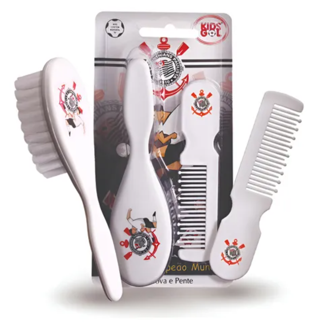 Kit escova e pente - Corinthians 