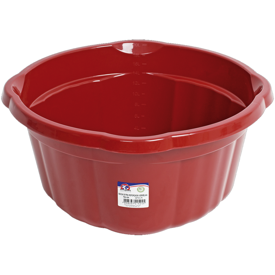 BACIA REFORÇADA TERRAPLAST VERMELHA 20L