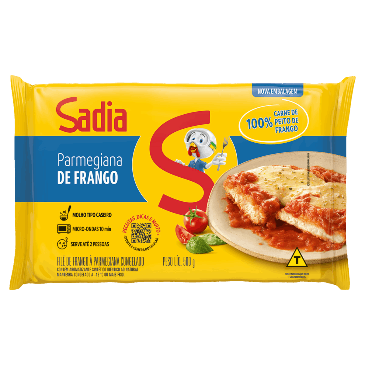 FRANGO A PARMEGIANA EMPANADO SADIA 500GR  