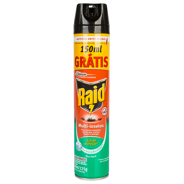 INSETICIDA RAID MULTI INSETOS EUCALIPTO SPRAY 420ML